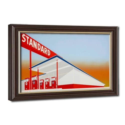 Pop Art Ed Ruscha Standard Station - Impression Giclée pour Décoration Bureau 20x30 cm
