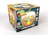 ANIMAT3D Jabberin Jack XL Talking Animated White Pumpkin with Built in Projector & Speaker Plug'n Play