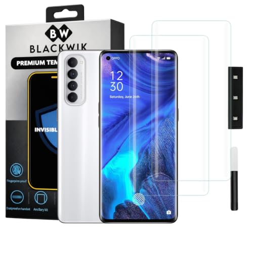 Image of Blackwik UV Curved Tempered Glass for Oppo Reno 4 Pro | 2-Pack