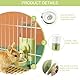 Lixiluxia Automatischer Wasserspender Kaninchen, Hängend Haustier Trinkflasche, Kaninchentränke, Nagertränke Wasserflasche, für Meerschweinchen Hasen Chinchilla Frettchen Hamster, Grün, 600ml
