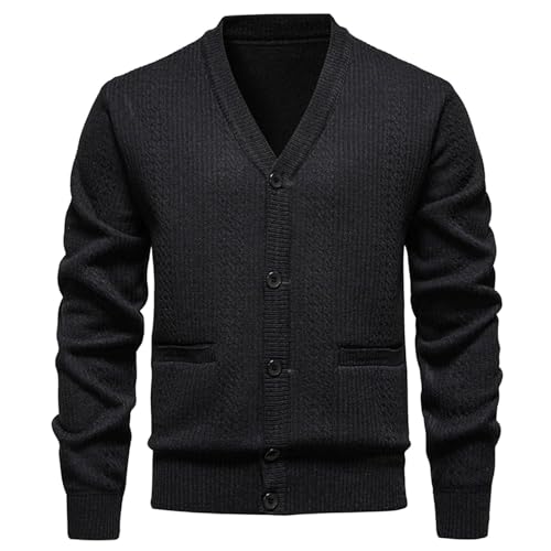 Jersey hombre invierno cálido con cuello chal contra el frío diario 1