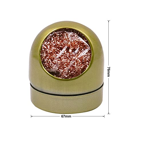 Image of WWZMDiB 2 Pcs Soldering Iron Tip Cleaner kit Wrapped in a tin holder to protect against wind and solder splashes