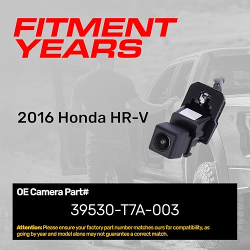 Image of Master Tailgaters Replacement for Honda HR-V (2016) Backup Camera OE Part # 39530-T7A-003