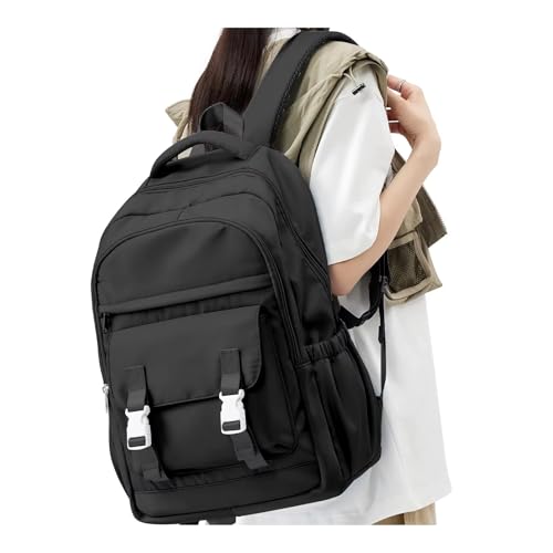 Generico Backpacks for Students, College Women Backpack Trendy Laptop School Bag, Travel College Backpack With Laptop Compartment (Black)
