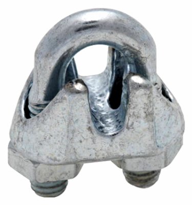 National Hardware N830-314 Wire Cable Clamp, Stainless Steel, 1/4-In. - Quantity 12