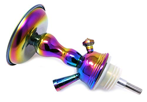 GStar 11" Premium 1 Hose Hookah Complete Set - Mini Pumpkin Hookah Glass Vase (Metallic Rainbow) - Thumbnail 3