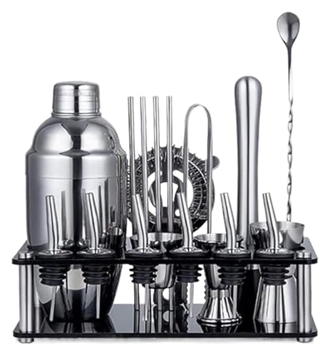 Set de Coctelera y Kit de Bartender Acero Inoxidable 550 ml miniatura 1