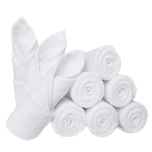 Baby Washcloths Natural Organic Bamboo Baby Face Towels - Reusable and Extra Soft Newborn Baby Bath Washcloths - Suitable for Sensitive Skin Baby Registry as Shower Gift Set (White)