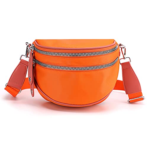 FANDARE Casual Schultertasche Backpack Sling Gürteltasche Brusttasche Jugendliche Leichte Umhängetasche Rucksack Sporttasche Herren Damen Reise Freizeit Outdoor Sports Nylon Wasserdicht Orange
