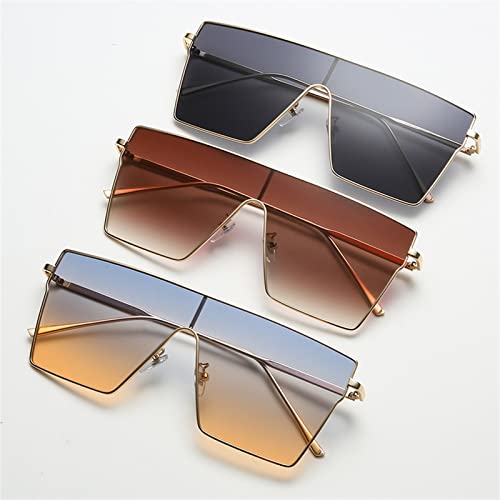 Lunettes de soleil femmes à grand cadre carré pour protection UV400 - 4