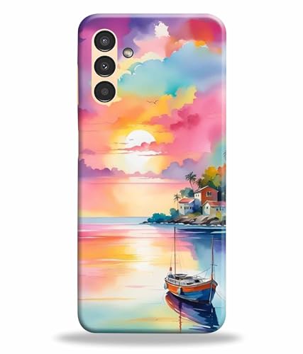 Image of Printed Hard Back Case Cover & Compatible for Samsung Galaxy M14 5G | Samsung M14 5G | Nature Painting Art (Multicolor) - D1180