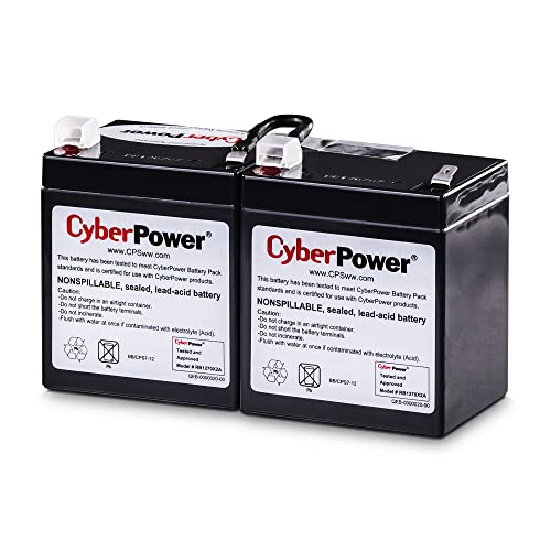 Cyberpower Rb1270X2A Ups Replacement Battery Cartridge, Maintenance-Free, User Installable, 12V/7Ah,Black, 2.75 X 7.08 X 4.17 Inches #TOP9