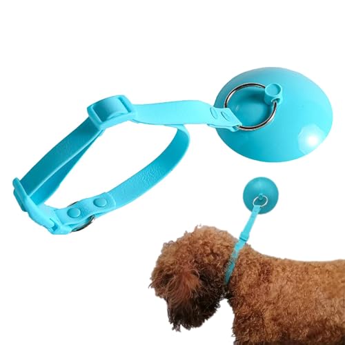 犬用お風呂用リード、犬用お風呂用テザー | 犬用お風呂用リード吸盤付き犬のグルーミングテザー,ペット犬グルーミング縄、調節可能な首輪ペットバステザー、ペットシャワーバスホーム用安全洗濯拘束リード