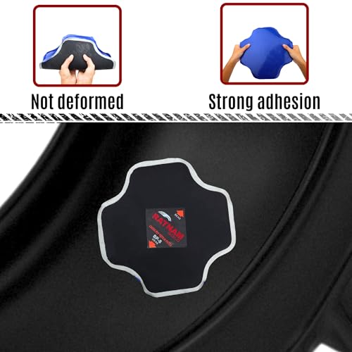 Image of Bias Ply Tubed Tyre Repair Patch No.8 | Self Vulcanizing Rubber Puncture Patch for Tractor, Truck, Bus & Commercial Vehicle Tyres | Tyre Tube Repair Patch for Garage Use | Box of 4
