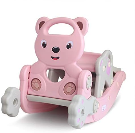 Auvem 4-in-1 Children's Rock Climbing and Rocking Horse Suit Suitable for Indoor and Outdoor Rocking Horse Slide Baby Birthday Gift Large Thick 1-6 Years Old Rocking Chair Trojan…