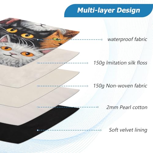 Funda para portátil 13-14 pulgadas diseño gatos impermeable miniatura 4