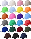 23 Pieces Blank Baseball Caps Bulk Running Retro Adjustable Plain Sports Unisex Trucker Hats for Women Man Multi Colored