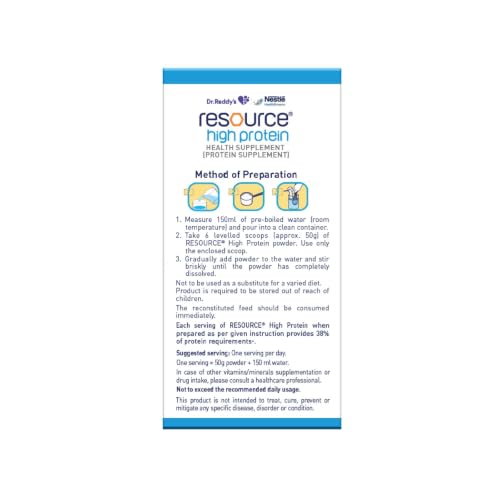 Image of Dr.Reddys and Nestle Health Science, Resource High Protein (800 g) - 42g protein