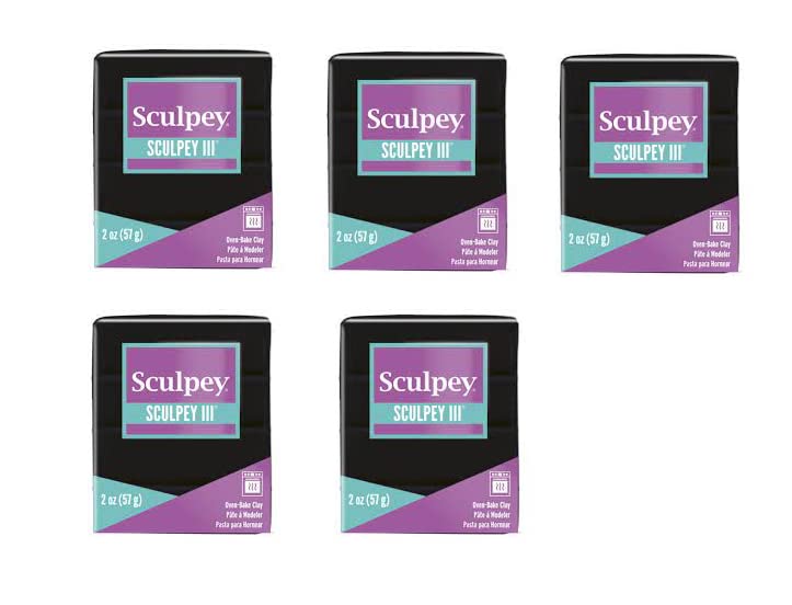 PTP Flash DealsSculpey III Oven-Bake Soft Clay Pack of 5 - Black