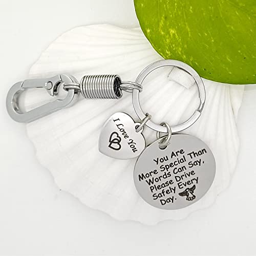 Image of Customize Personalized Laser engraved Drive Safe Keychain Gifts for Husband Dad Boyfriend Valentines Day Father's day Birthday