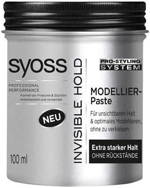 Syoss Invisible Hold - Hair Modelling Paste - 1 can - by Syoss of Germany