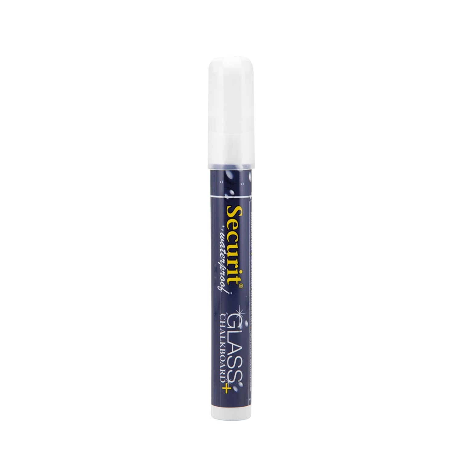 SECURIT - Rotulador de Tiza Líquida Impermeable - Para Superficies No Porosas (Pizarra, Vidrio, Metal, Espejo, etc.) - Punta Fina 2-6 mm - Blanco
