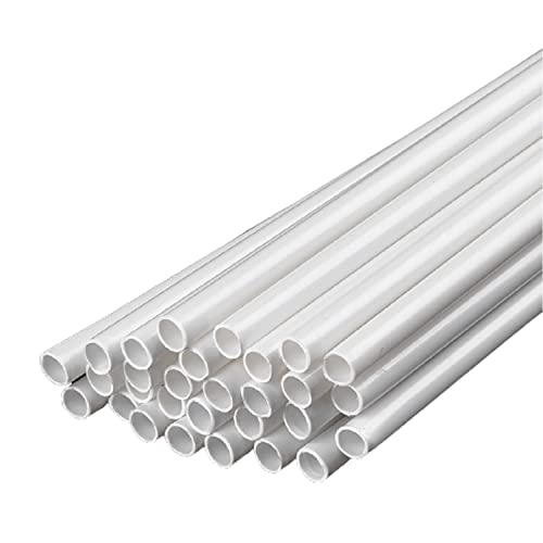 DIYモデル素材、ABSラウンドチューブ長さ500mm、直径5-10mm、中空ロッド、建築モデルの作成に適した優れた靭性、直径5mm(50個)(サイズ:直径6mm)