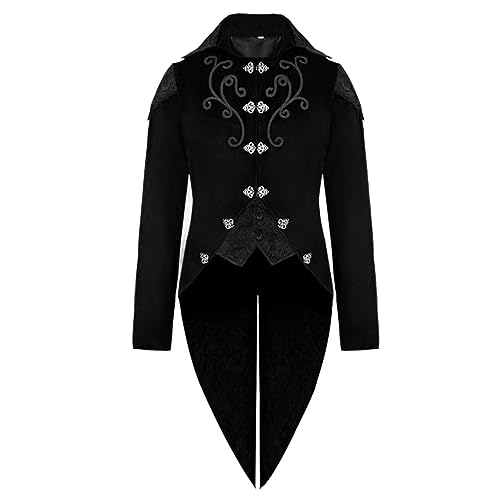 Veste homme Halloween et gothique brodée noir et bordeaux