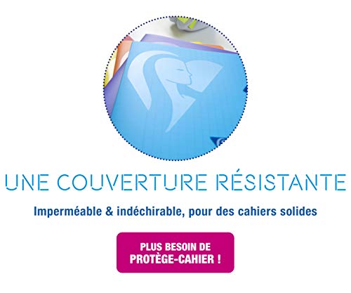 Cahiers Clairefontaine A4 petits carreaux 96p avec couverture polypro résistante - 4