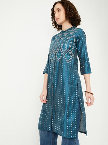 Image of Max Women's Rayon Regular Fit Casual Kurta