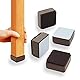 SURIEEN 4 Stück Karbonstahl Möbelerhöhung 3 cm Hoch, Selbstklebende Möbelerhöhung, 60x32mm, Möbelfüße zum Kleben, Möbelerhöher für Sofa Couch Tisch Schrank Bett Schreibtisch Erhöhung (Braun/Quadrat)
