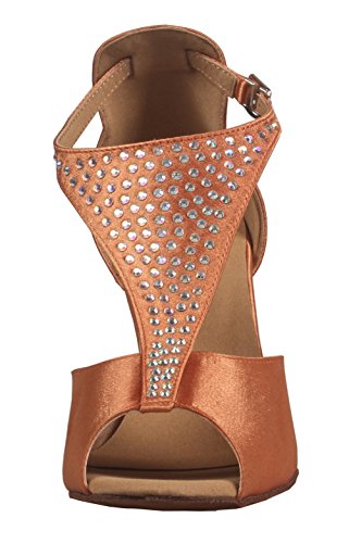 Chaussures de danse Salsa et Tango en cuir souple marron pointure 39.5 - 2