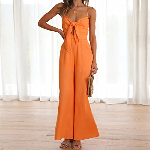 Vrvtoov Party Dressy Jumpsuits For Women Elegant Classy Solid Cami Rompers Wide Leg Baggy Sleeveless Overalls Prom Outfits #TOP3