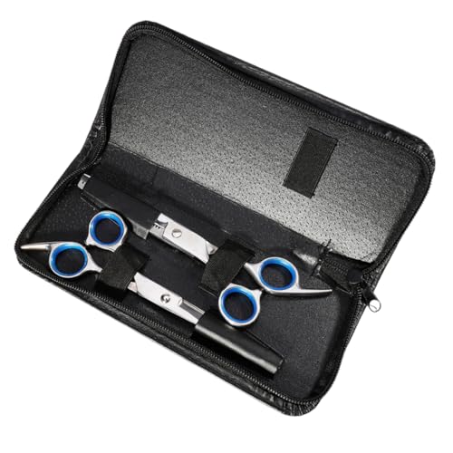 BESPORTBLE 2-piece Pet Hairdressing Scissors Kit Stainless Steel Dog Grooming Scissors for Trimming Round-tipped Ergonomic Design