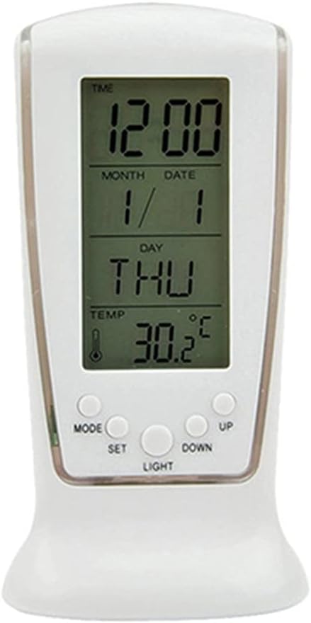 YCGXBY Calendario Digital Temperatura LED Reloj Despertador Digital Con Luz De Fondo Azul Calendario Electrónico Termómetro Reloj LED Con Tiempo