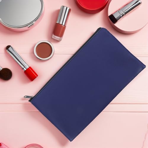 Bolsa para guardar dinero y documentos, 4 estuches de PU azul impermeables para viaje 6