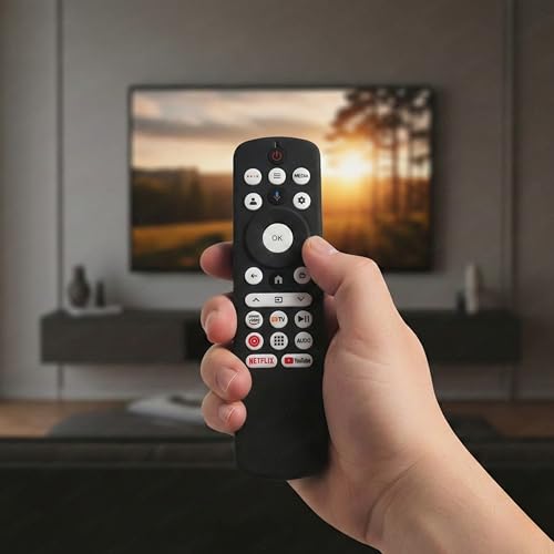 Image of SHOPOFLUX Silicone TV Remote Cover Compatible with Haier Smart TV Protective Case with Lanyard (Black)