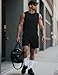 QOSOQ Mens Gym Sleeveless Tank Top Workout Muscle Shirt Cut Open Quick Dry Bodybuilding Vest 1/3 Pack Black