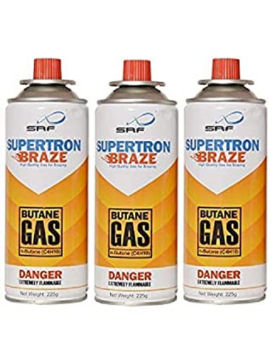 Cloudberry Butane Gas Can for Camping Stoves - High Pressure Flame Portable liquefied Refill Canister - Welding Fuel To Refill Flame Lighters, Gas Torch Lighter - Aluminum 3 Can SPNGF120 (B09FF1ZYBJ) Amazon Price History, Amazon Price Tracker