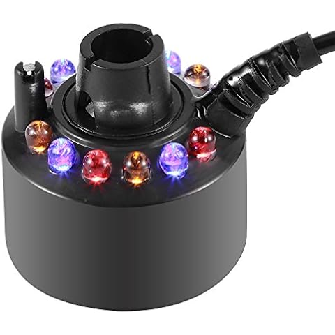 Haofy Atomizador de Agua Water Mist Maker 12LED Cover