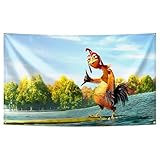 Funny Chicken Flag 3x5 Feet Flags with 4 Brass Grommets Wall Hanging Decor for Bedroom College Dorm Room Parties Home Decorations