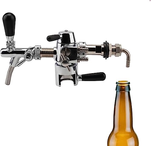 Aioneer Liquid Filling Machine, Beer Bottle Filler, No Foam Counter Pressure Bottle Filler With Removable Clip Lock, 304 Stainl