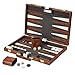 Get The Games Out Top Backgammon Set - Classic Board Game Case - Best Strategy & Tip Guide - Available in Small, Medium and Large Sizes (Brown, Medium)