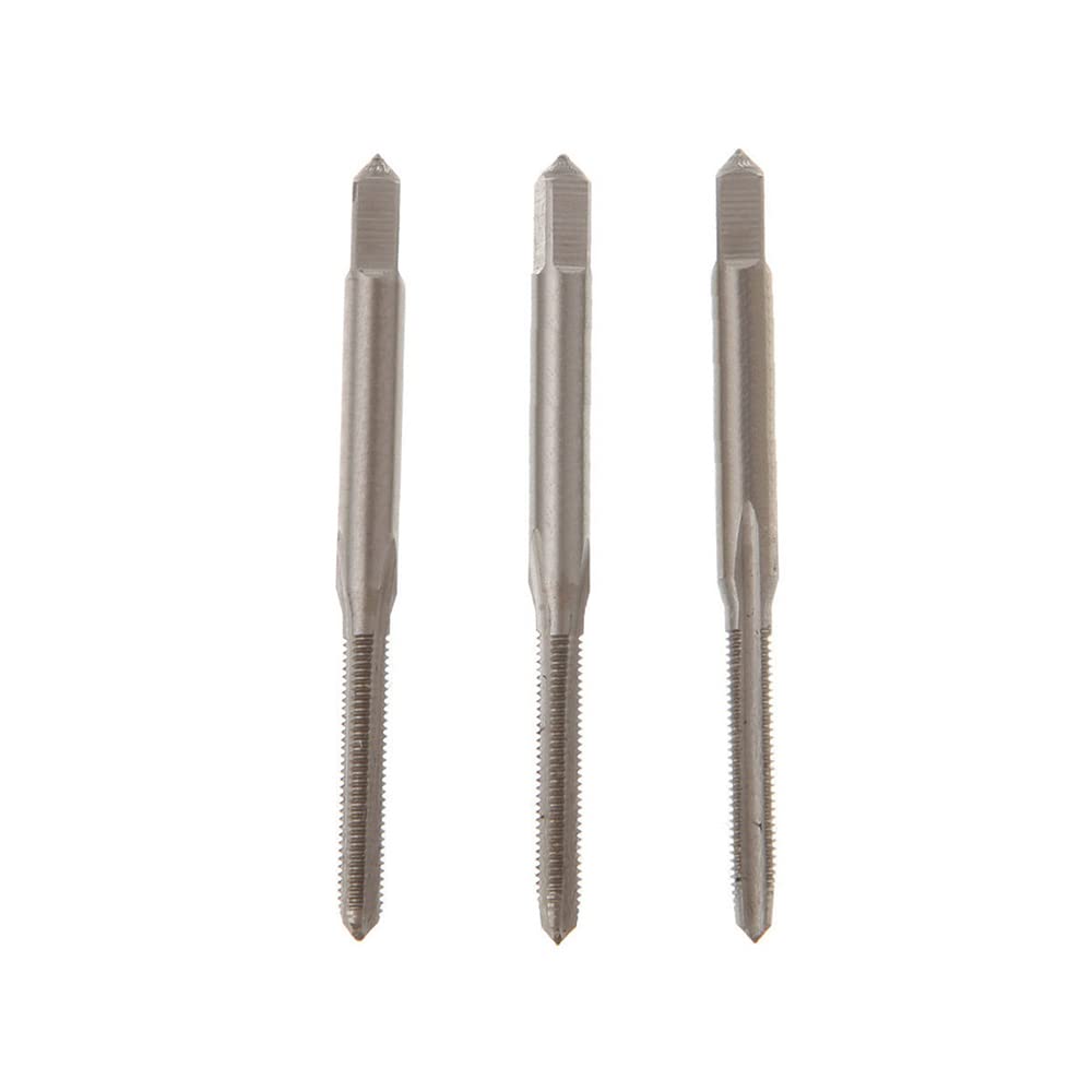M3X0.5 Lot de 3 tarauds métriques en acier rapide avec filetage manuel H2 pour machine à fileter, perceuse électrique, argent