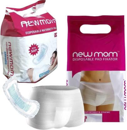Image of Newmom Maternity Combo Pack (5 Maxi Pads + 5 Pad Fixator - XXXL)