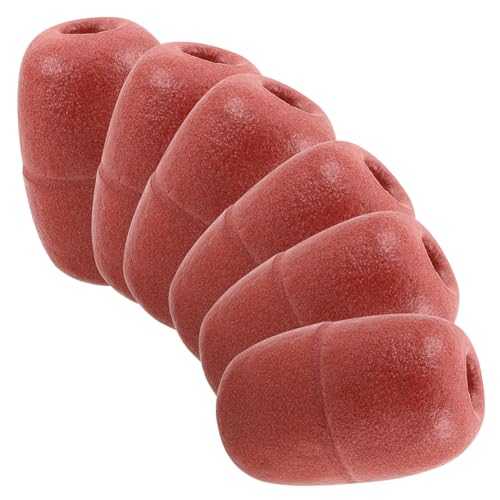 Garneck 6 Pièces Flotteurs de Pêche Ovales en PVC Marron Positionnement Précis et Construction sans Couture pour Aquaculture et Filets de Pêche