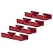 T Track Intersection Parts, Aluminum Alloy Woodworking Track Connector, 4PCS T Track Chute Kit with smoothness Outer layer, Compact and Portable for Carpenter, Woodworking Tools (Red)