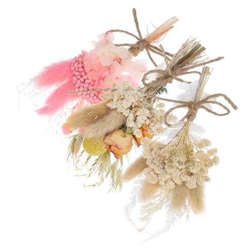 6 mini ramos de flores secas con tallos decorativos