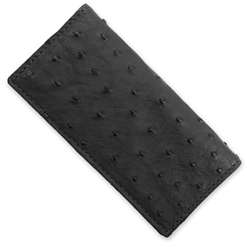 Genuine Ostrich Leather Rodeo Checkbook Wallet2