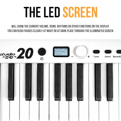 image for Soulmate Beginner Piano Keyboard Foldable 88 Key Portable Digital Pian